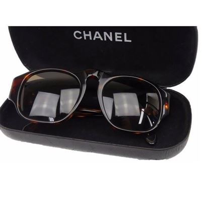 Image of Chanel tortoiseshell sunglasses