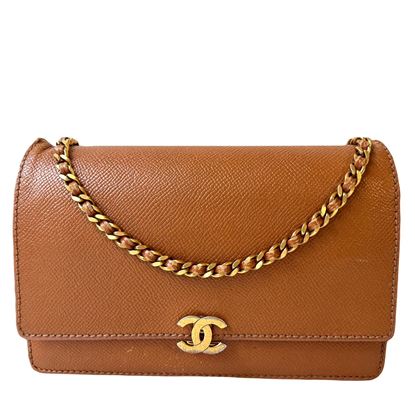 Image of Chanel brown WOC  wallet on chain bag, GHW VM221110