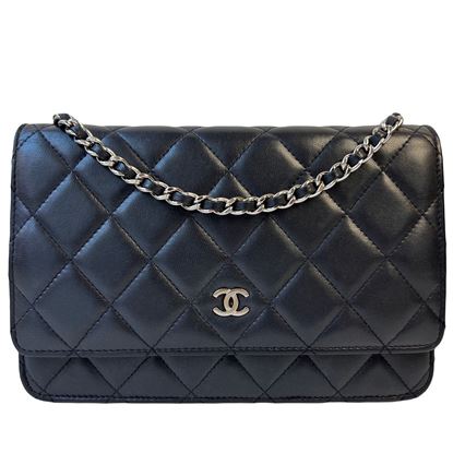 Image of Chanel black WOC wallet on chain bag VM221171