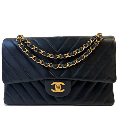 Image of Chanel medium chevron double flap bag VM221170