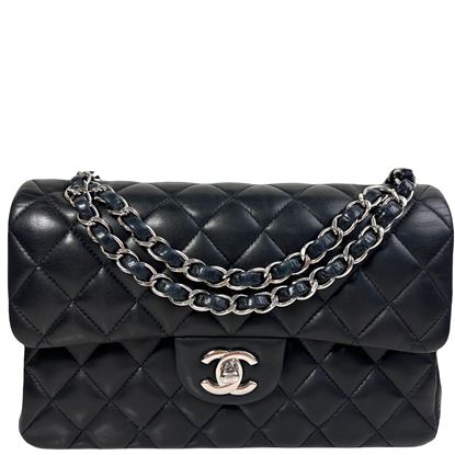Image of Chanel small 2.55 timeless classic double flap bag with silver hardware VM221166