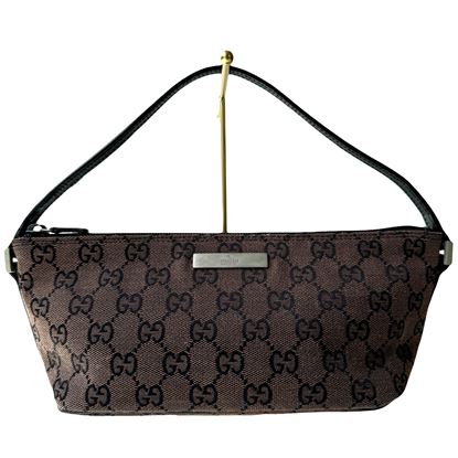 Image of Gucci Handbag GG Canvas 7198 brown/blackVM221302