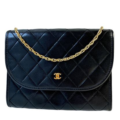 Image of Chanel mini 2.55 timeless classic golden chain flap bag VM221287