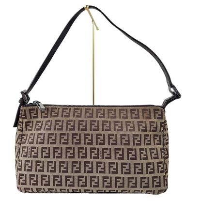 Image of FENDI zucca patern Zucchino baguette bag VM221364