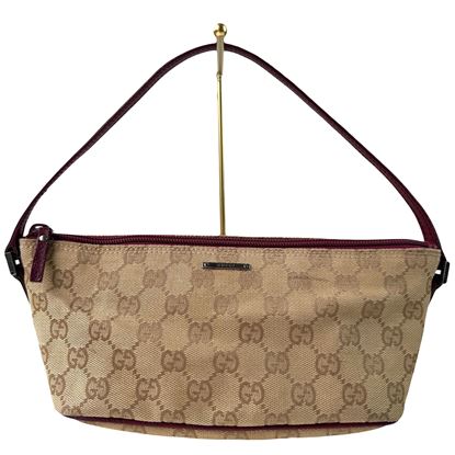 Image of Gucci Handbag GG Canvas 7198 beige/burgundy VM221366