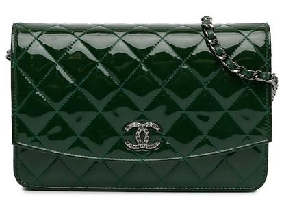 Image of Chanel green brilliant Wallet on Chain bag, VM221365