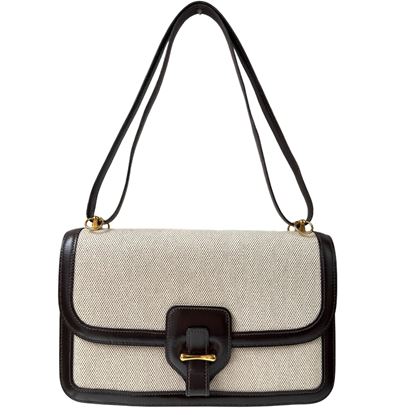 Image of Hermes canvas and leather box bag VM221503