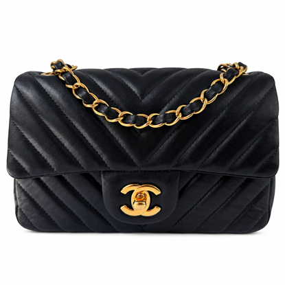 Image of Chanel mini rectangle chevron flap bag VM221523